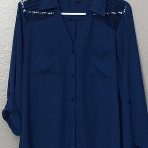 Navy Blue Blouse